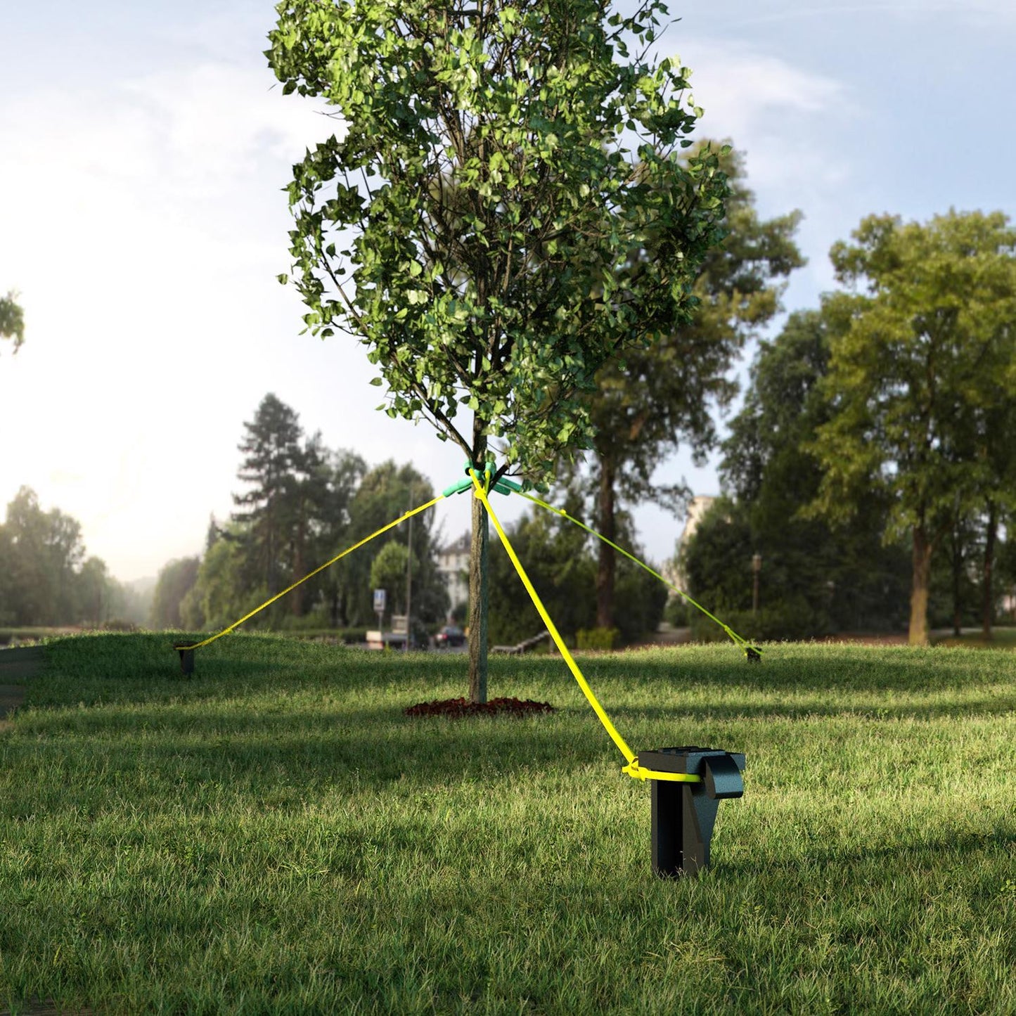  Panacea 9 In. H Black Plastic Tree Stake Kit