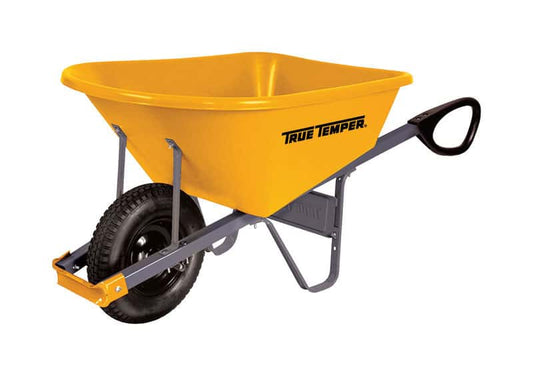  True Temper Poly Residential Wheelbarrow 6 Cu Ft