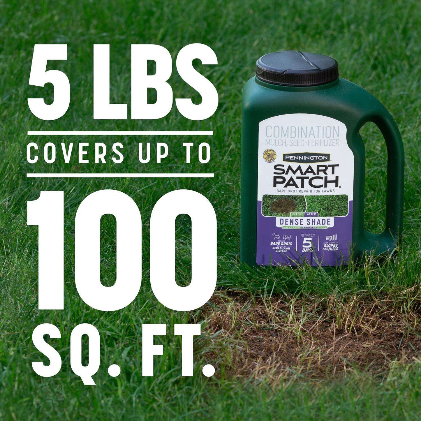 Pennington Smart Patch Mixed Dense Shade Seed/Fertilizer/Mulch Repair Kit 5 Lb