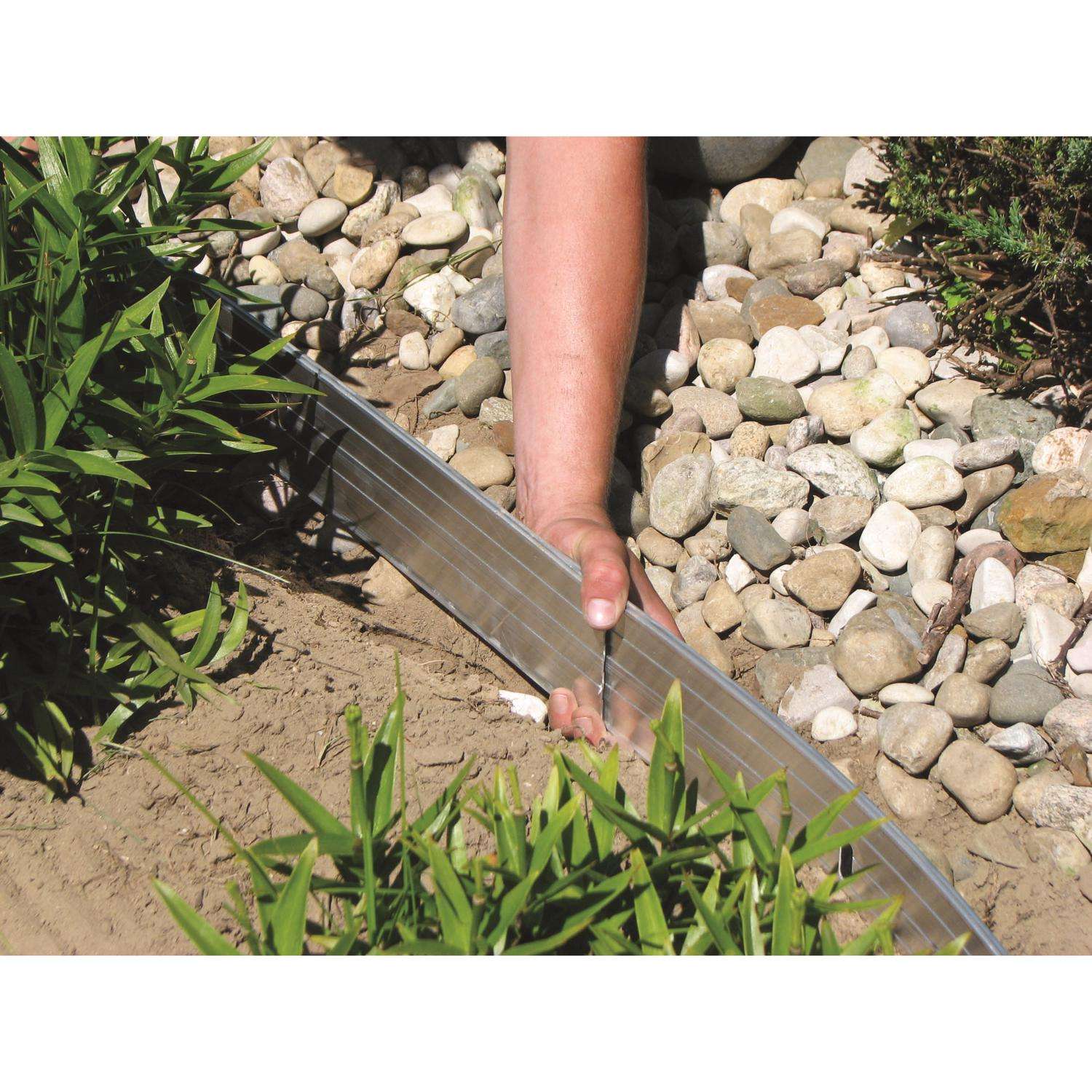  EasyFlex 24 Ft. L X 4 In. H Aluminum White Landscape Edging Kit