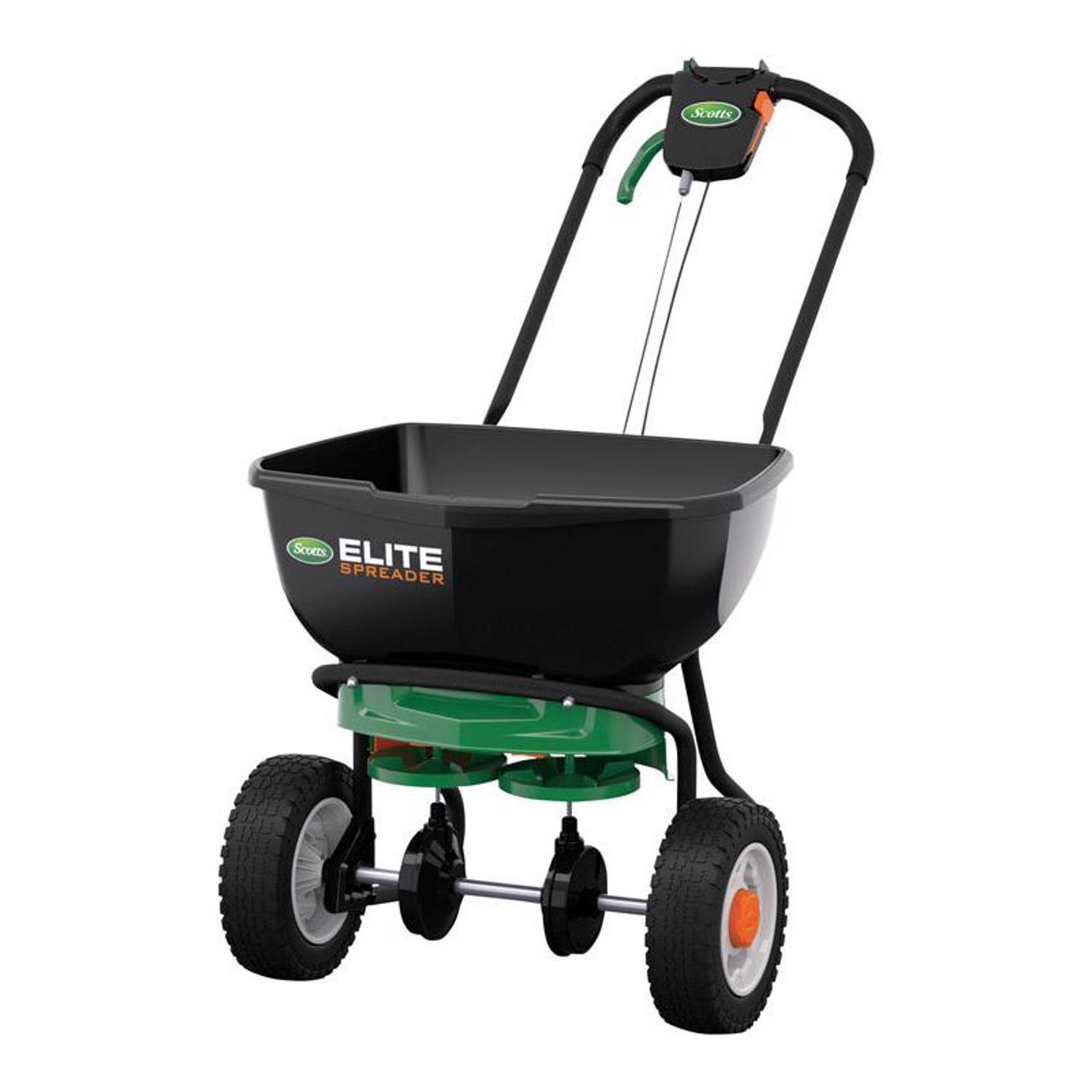  Scotts Elite 72 In. W Broadcast Push Spreader For Fertilizer/Ice Melt/Seed 30 Lb