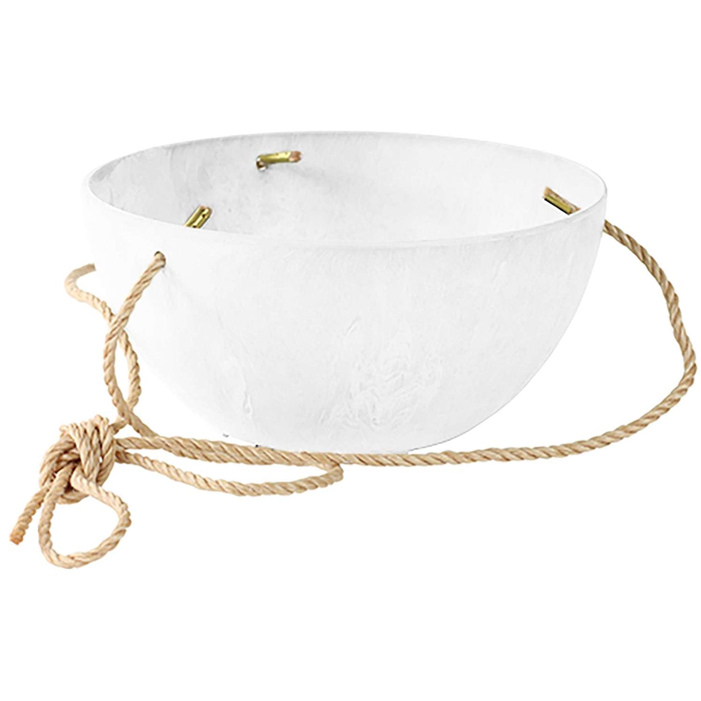  Novelty Artstone 4.8 In. H X 9.9 In. W X 9.9 In. D X 9.9 In. D Resin Napa Hanging Planter White