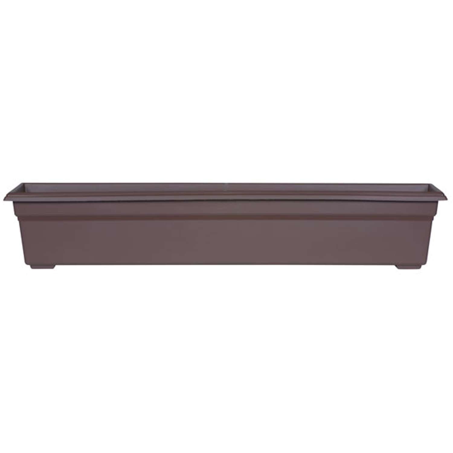  Novelty 6.4 In. H X 35.8 In. W X 8 In. D Plastic Countryside Flowerbox Flower Box Brown