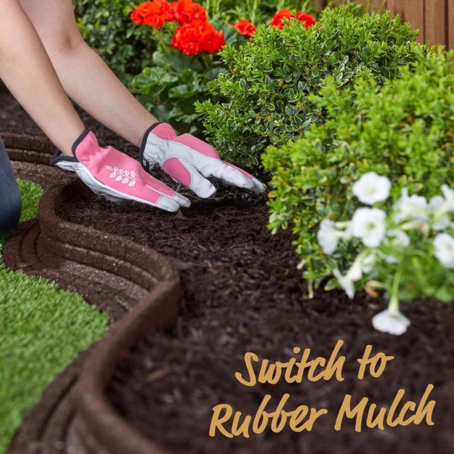  Ground Smart Brown Shredded Rubber Mulch 0.8 Cu Ft