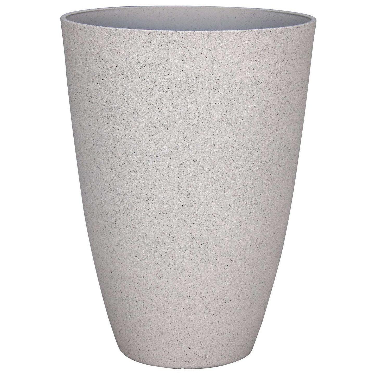  L&G Solutions 21.9 In. H X 16 In. D Polyresin Speckle Tall Planter White