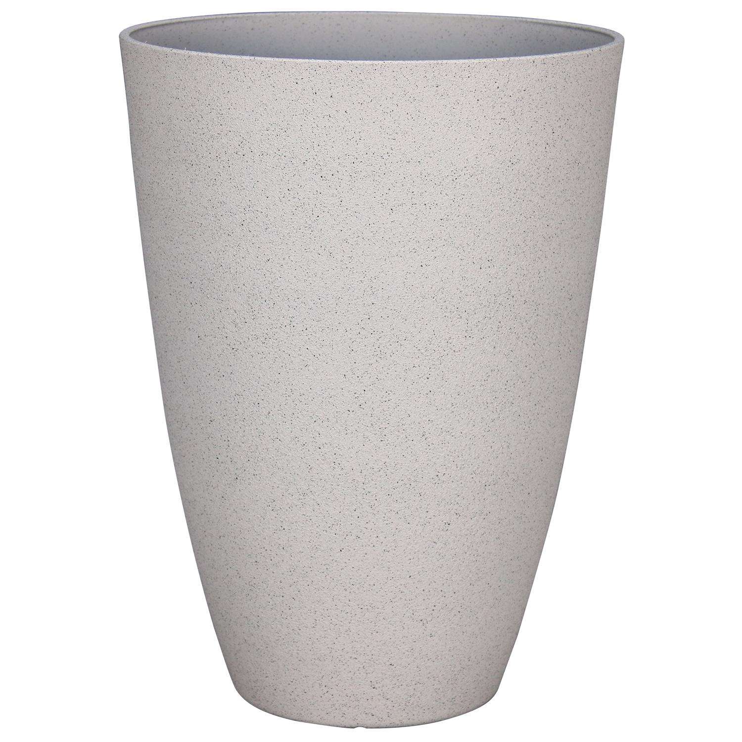  L&G Solutions 21.9 In. H X 16 In. D Polyresin Speckle Tall Planter White