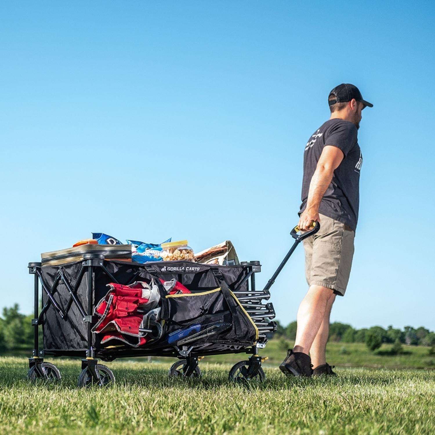  Gorilla Carts Polyester Fabric Folding Utility Wagon 150 Lb. Cap.