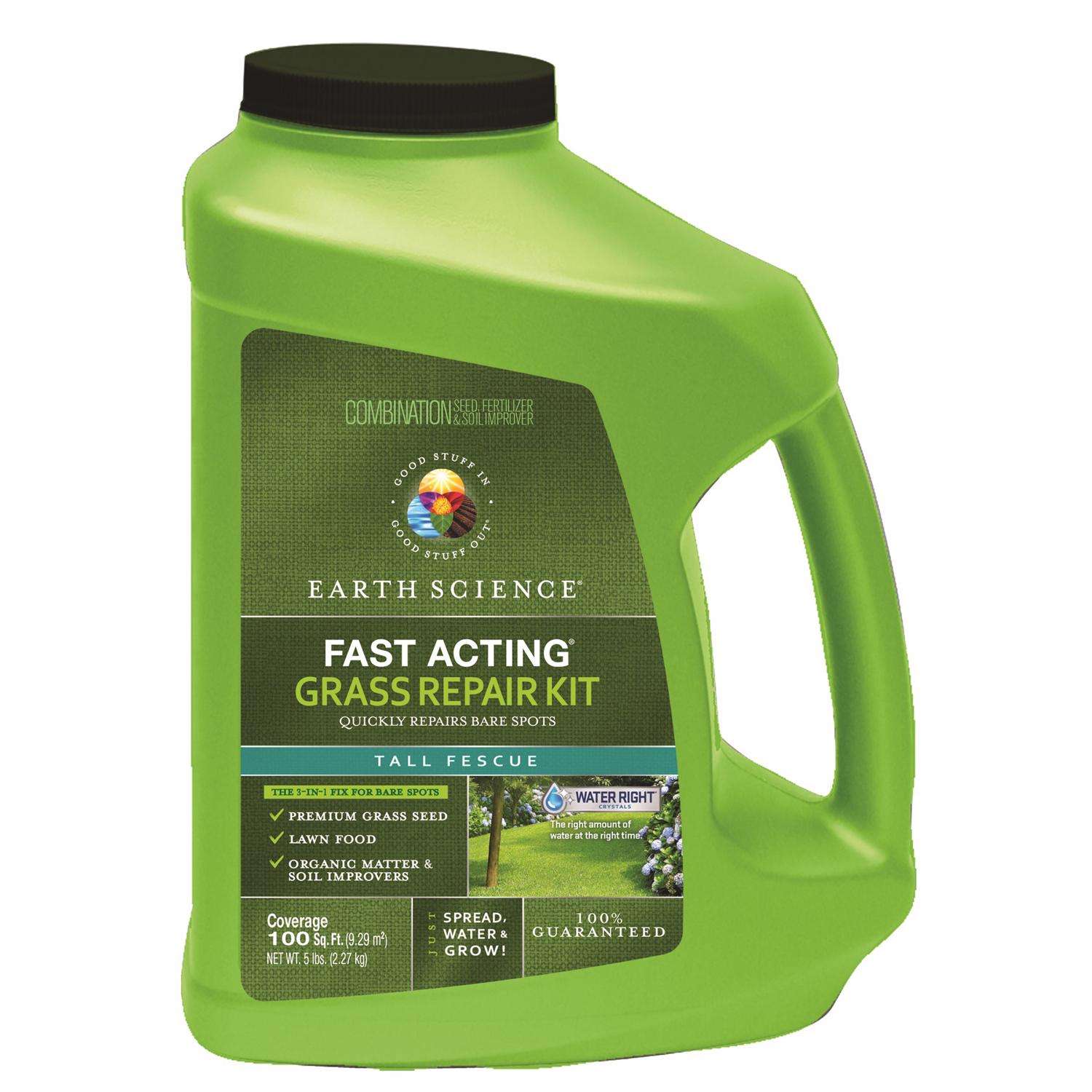  Earth Science Fast Acting Tall Fescue Grass Full Sun Grass Repair Kit 5 Lb