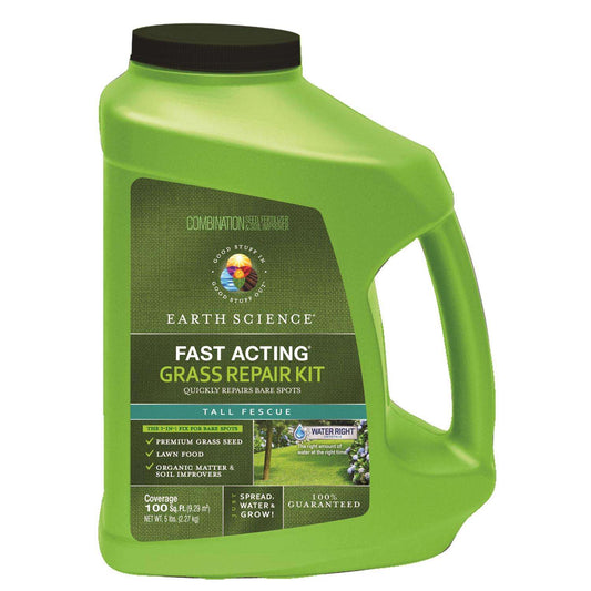  Earth Science Fast Acting Tall Fescue Grass Full Sun Grass Repair Kit 5 Lb