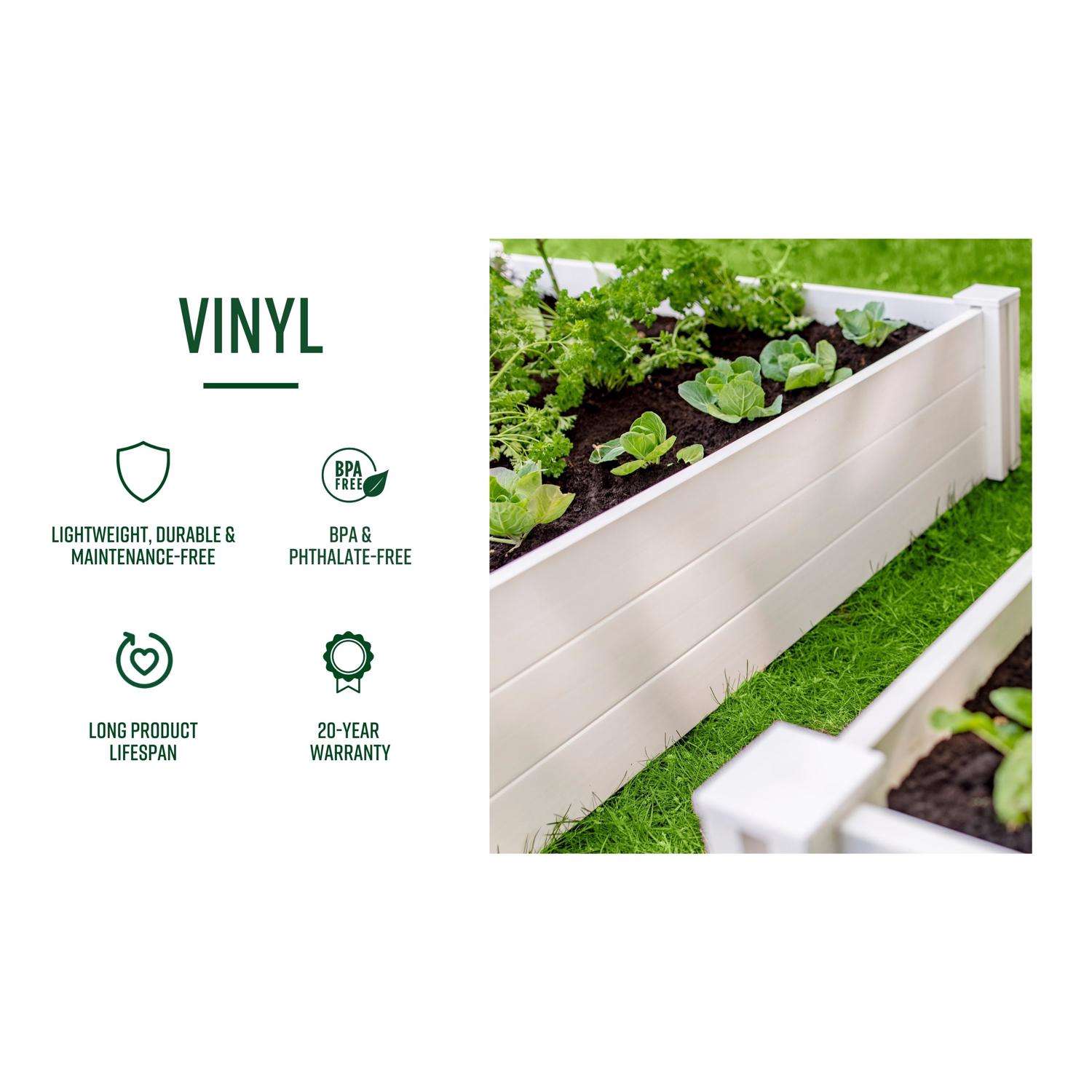  Vita London 79.25 In. H White Vinyl Garden Trellis