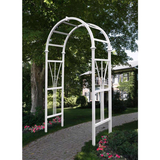  Vita Dublin 82 In. H White Vinyl Garden Arbor