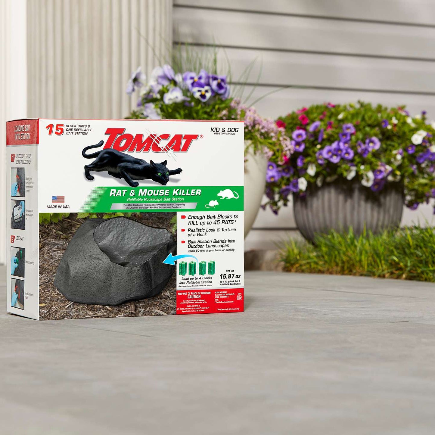  Tomcat Rockscape Bait Station And Bait Blocks For Mice And Rats 1 Pk