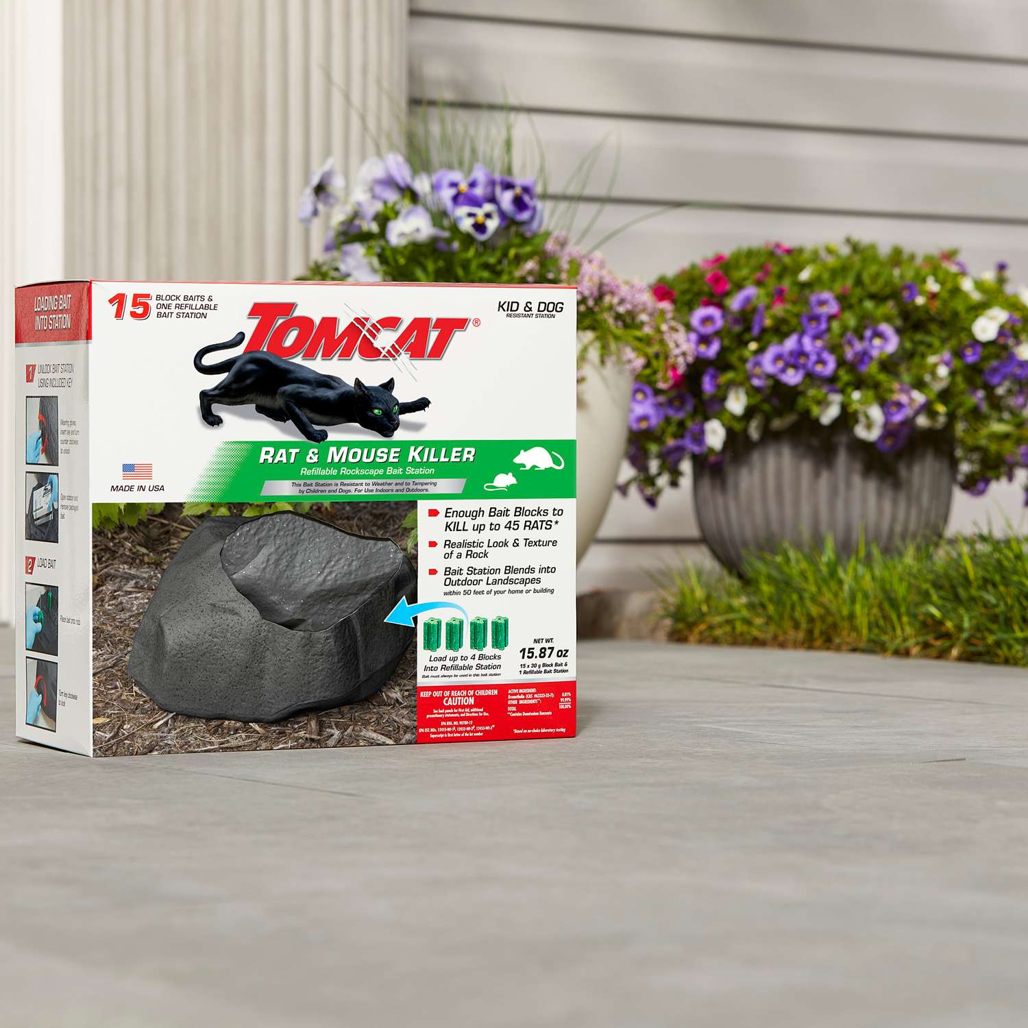  Tomcat Rockscape Bait Station And Bait Blocks For Mice And Rats 1 Pk