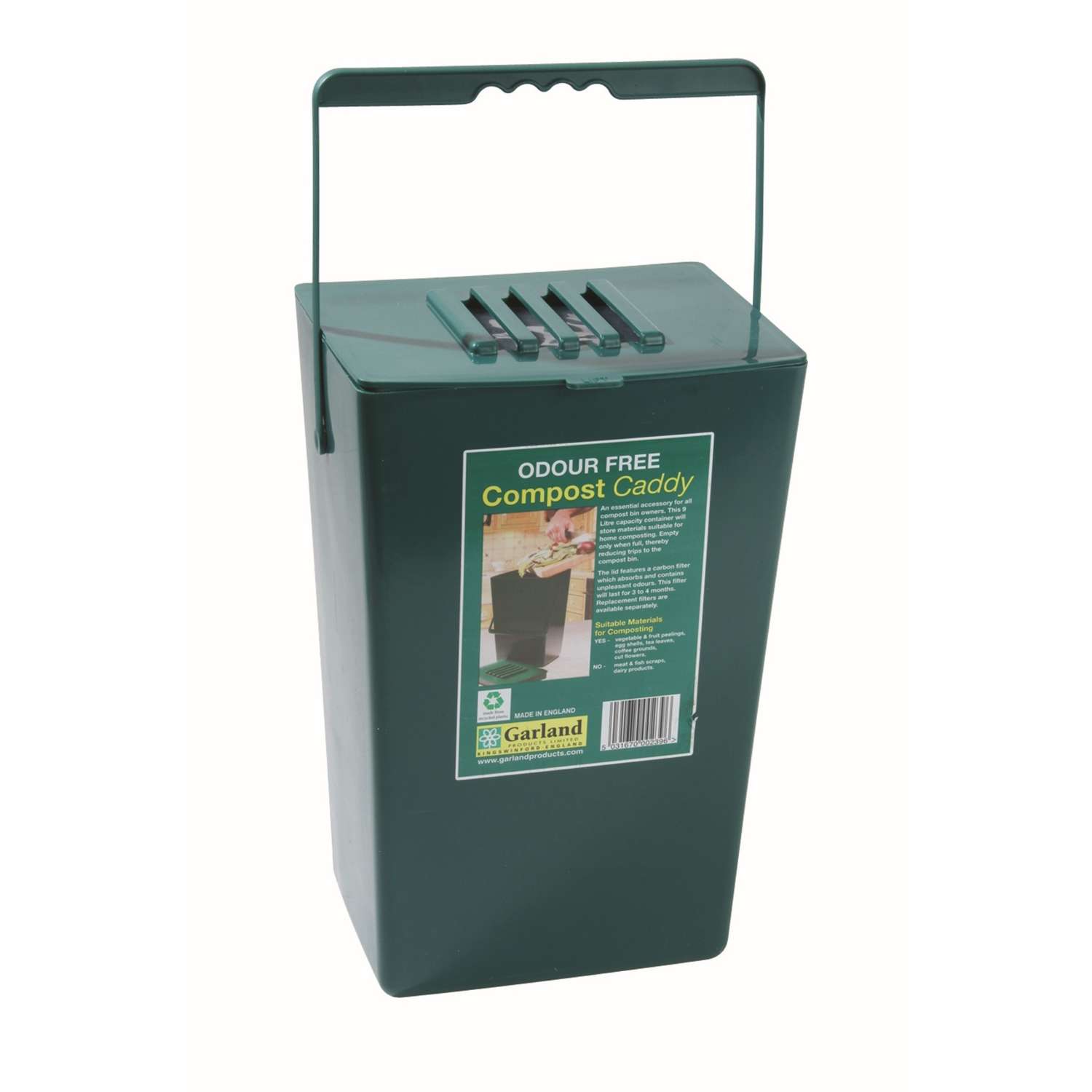  Bosmere 13 In. H X 8 In. W X 6.5 In. D Plastic Compost Bin Green