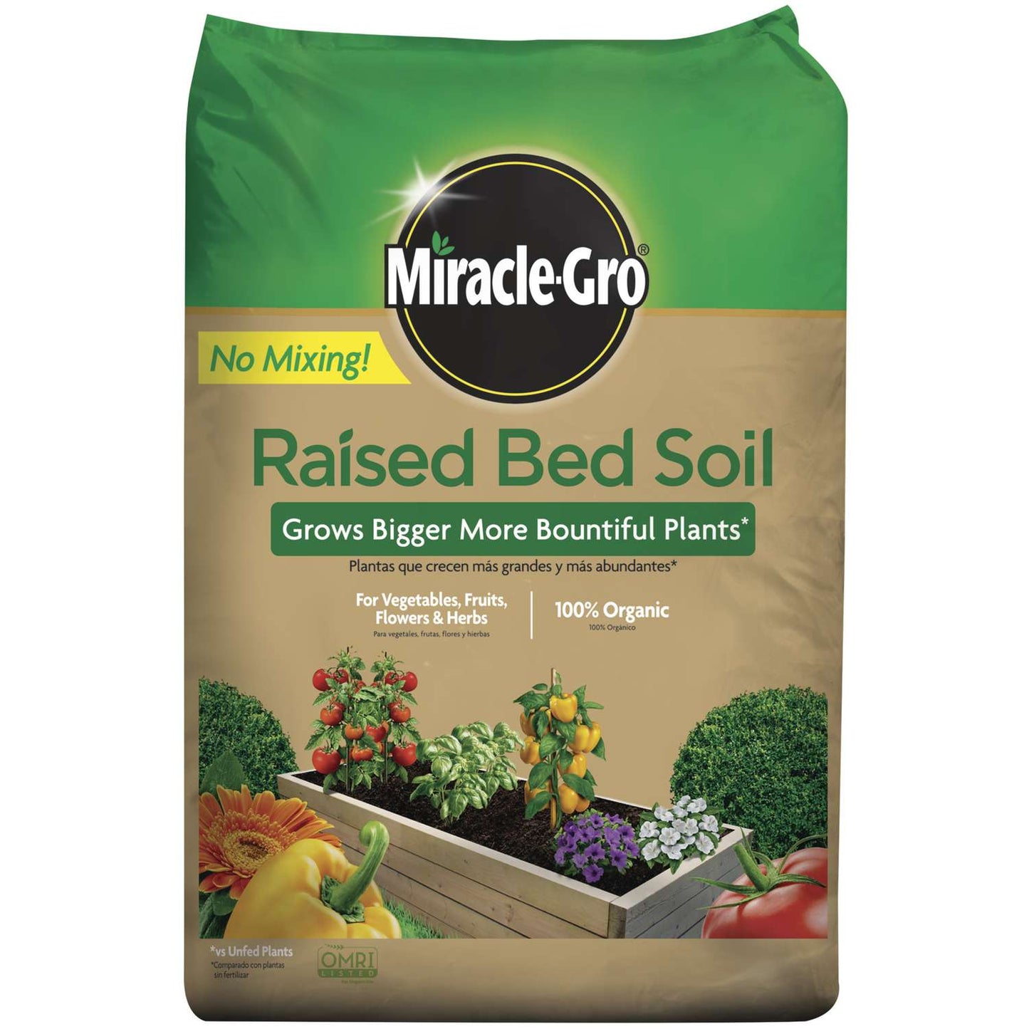  Miracle-Gro Organic All Purpose Raised Bed Soil 25 Lb