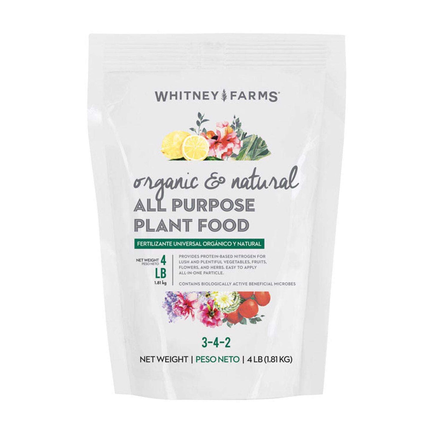  Whitney Farms Organic Granules All Purpose Plant Food 4 Lb