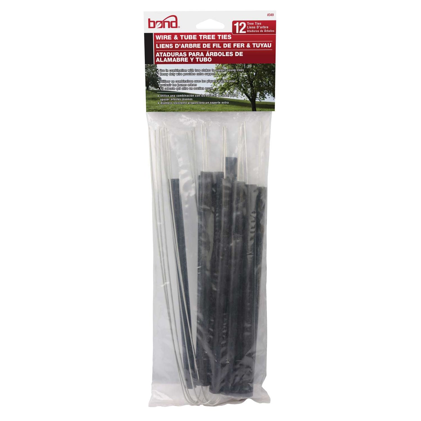  Bond 5-1/2 In. W Black Vinyl Wire Tie Tree Supports
