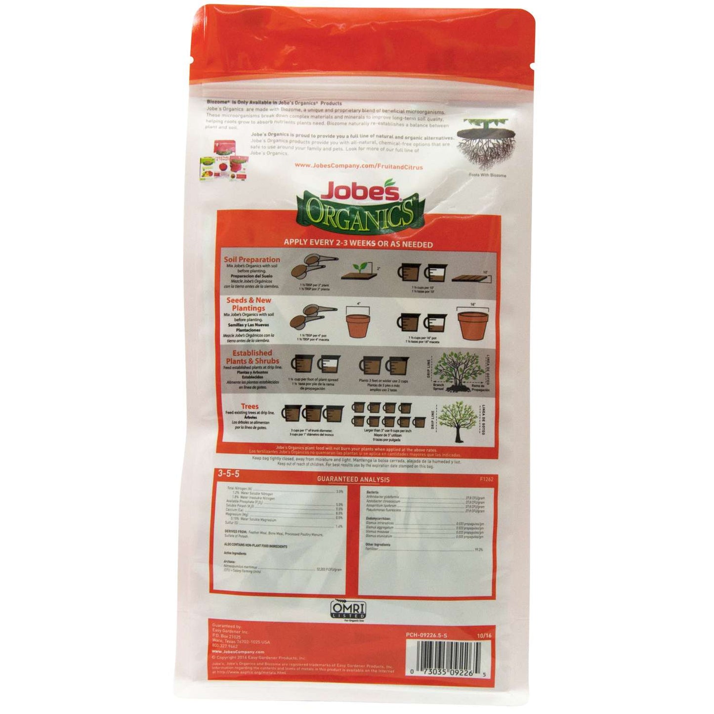  Jobe's Organic Granules Fruit & Ctirus Plant Food 4 Lb