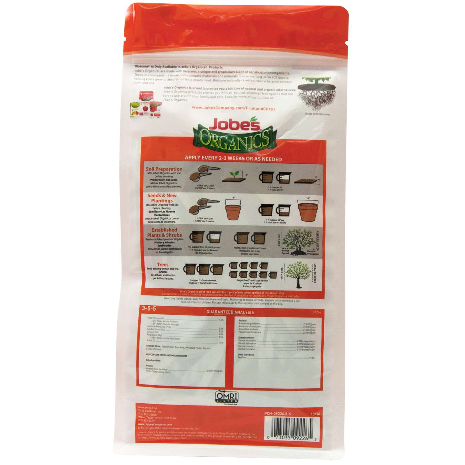  Jobe's Organic Granules Fruit & Ctirus Plant Food 4 Lb