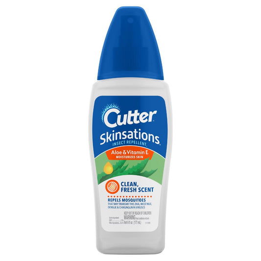  Cutter Skinsations Insect Repellent Liquid For Mosquitoes/Other Flying Insects 6 Oz