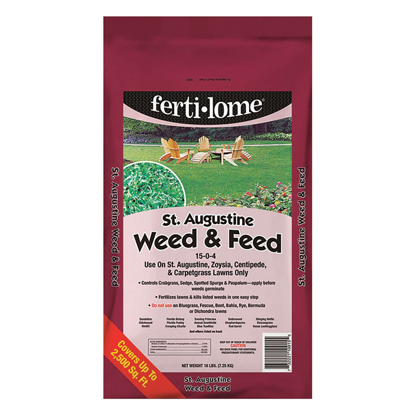  Ferti-lome Weed & Feed Lawn Fertilizer For St. Augustine Grass 2500 Sq Ft