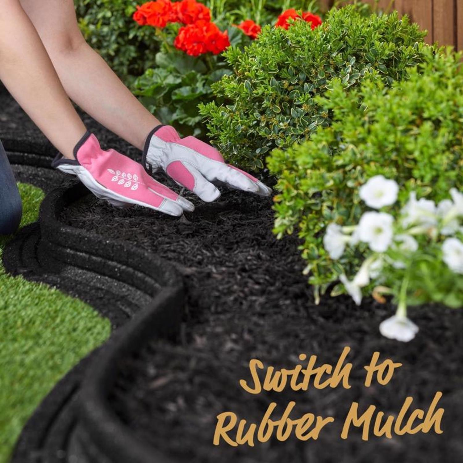  Ground Smart Black Shredded Rubber Mulch 0.8 Cu Ft
