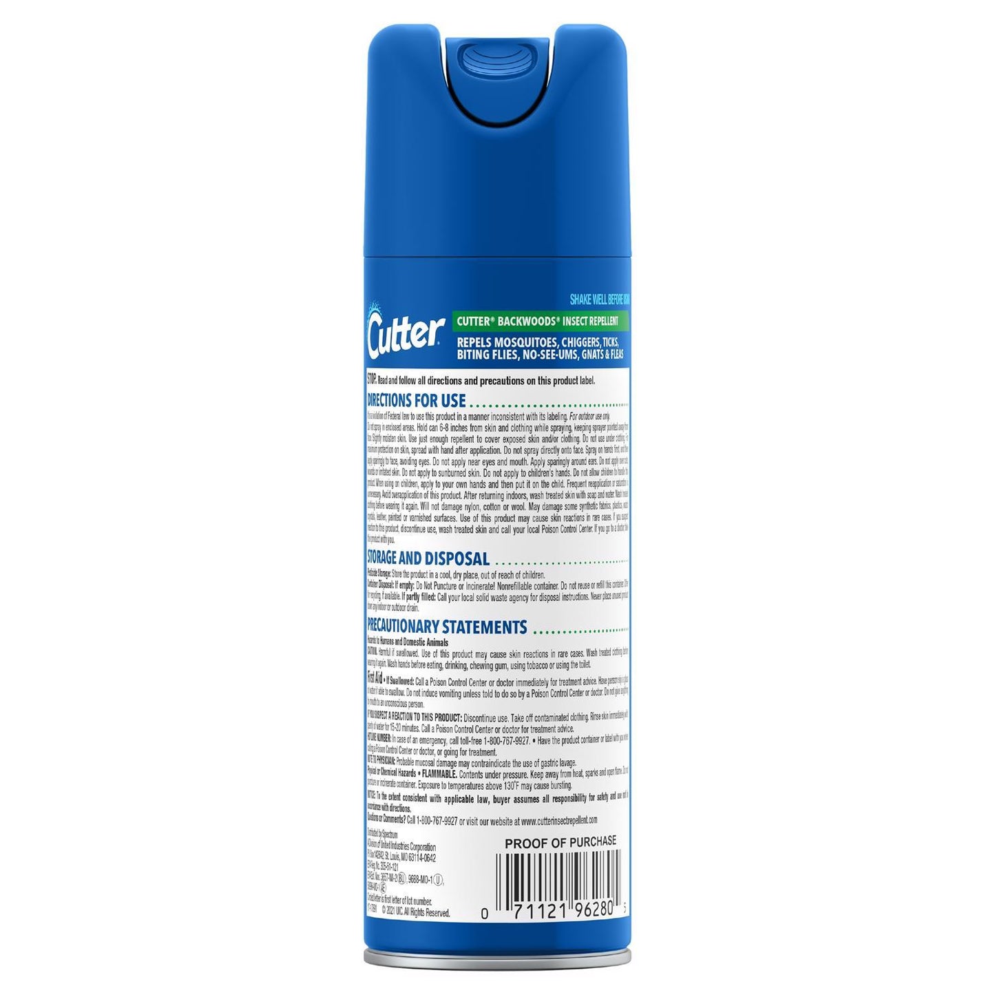 Cutter Backwoods Insect Repellent Liquid For Mosquitoes 6 Oz
