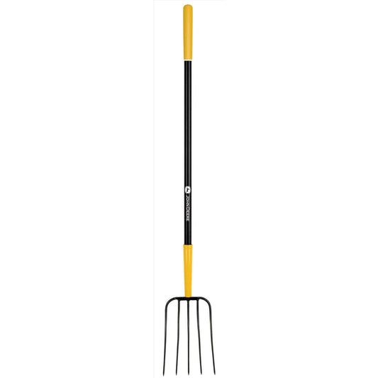  John Deere 5 Tine Steel Manure Fork 48 In. Fiberglass Handle