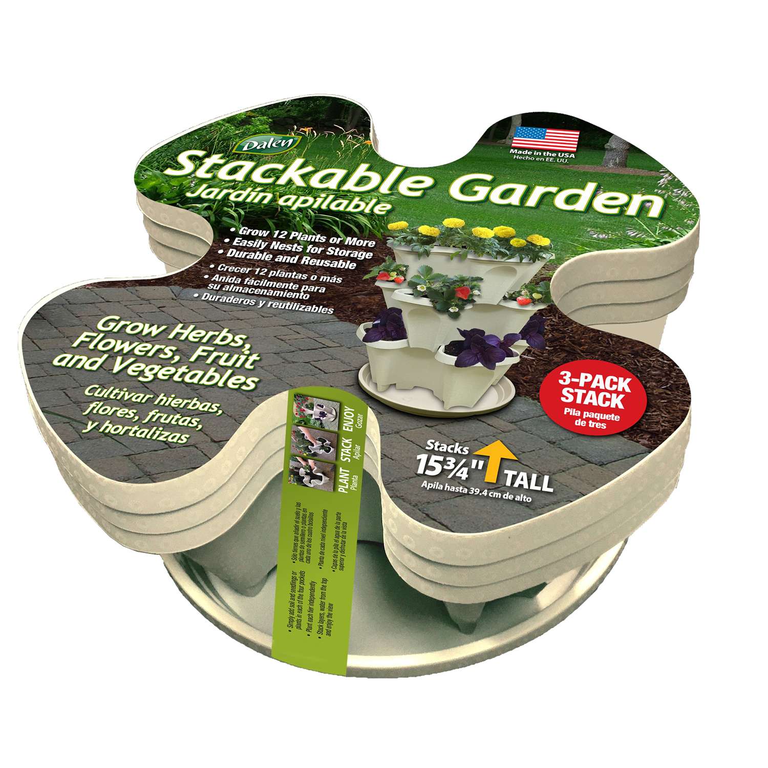  Dalen 15.75 In. H X 13 In. W X 13 In. D Plastic Planter Gray