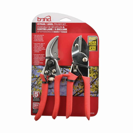  Bond High Carbon Steel Anvil And Bypass Pruner Set