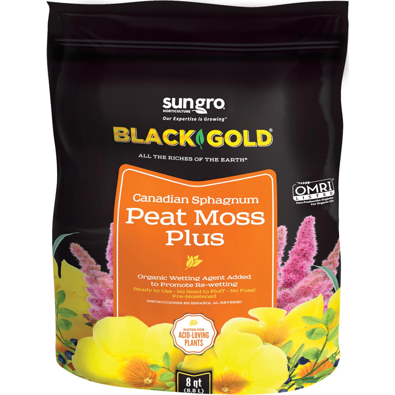  Black Gold Organic Canadian Sphagnum Peat Moss 8 Qt