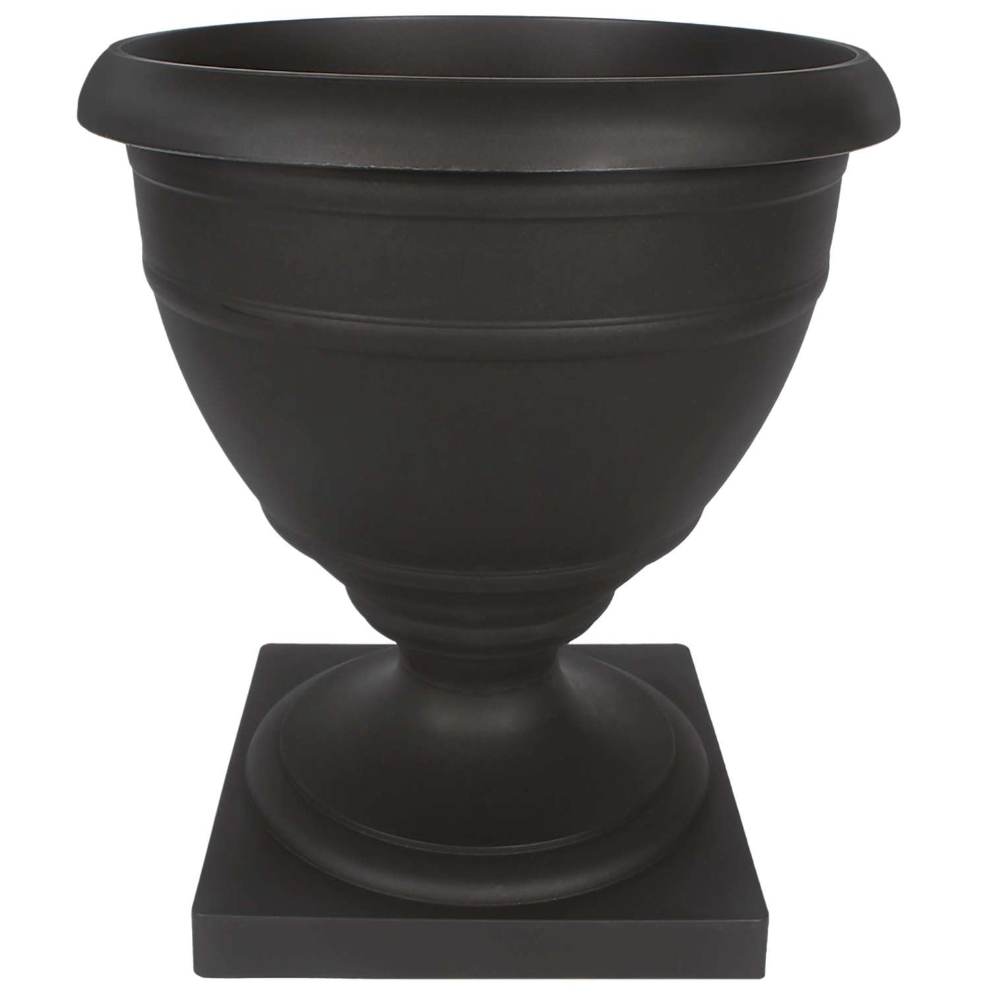  HC Companies 18 In. H X 16 In. D Plastic Olympia Urn Planter Black