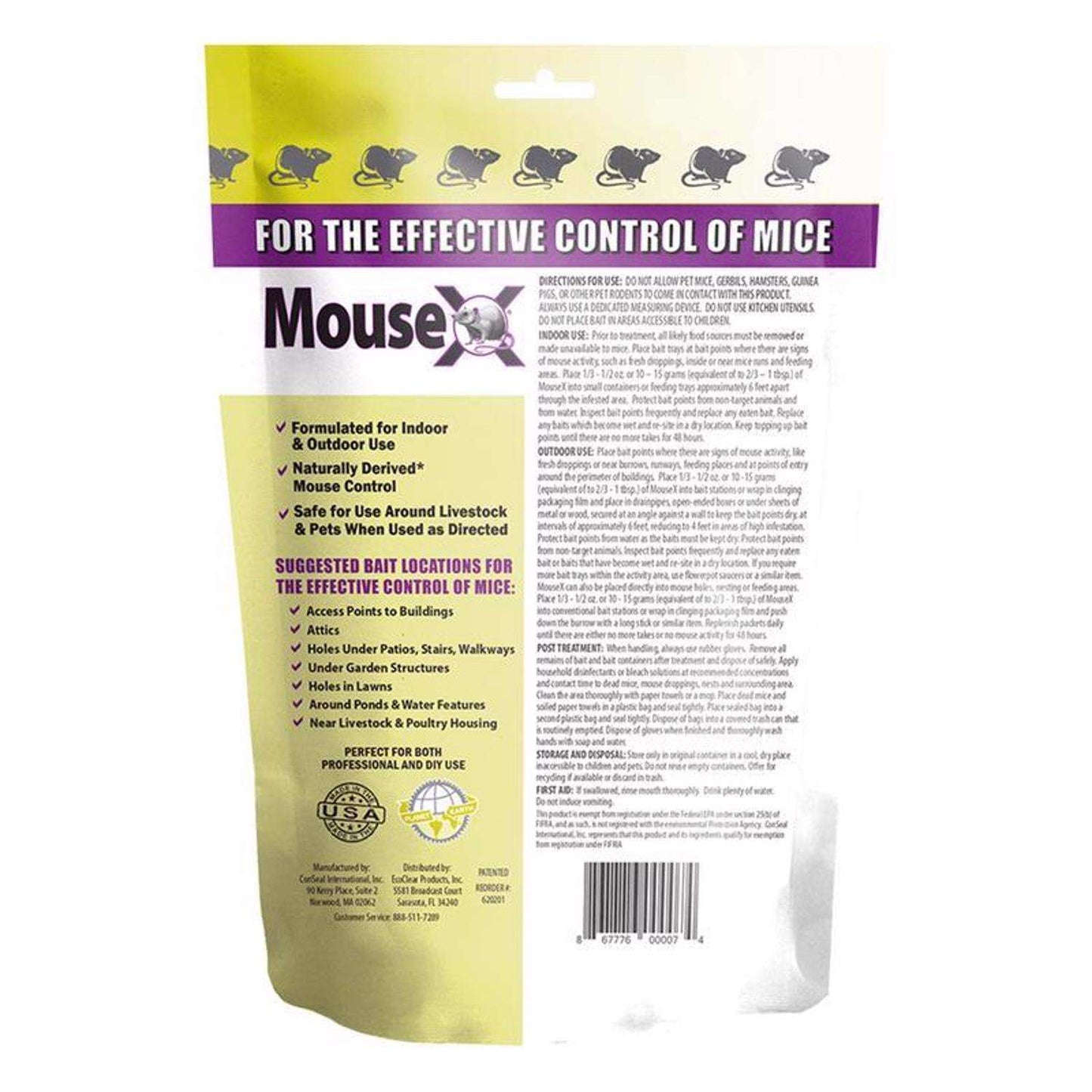  MouseX Non-Toxic Bait Pellets For Mice 1 Lb 1 Pk