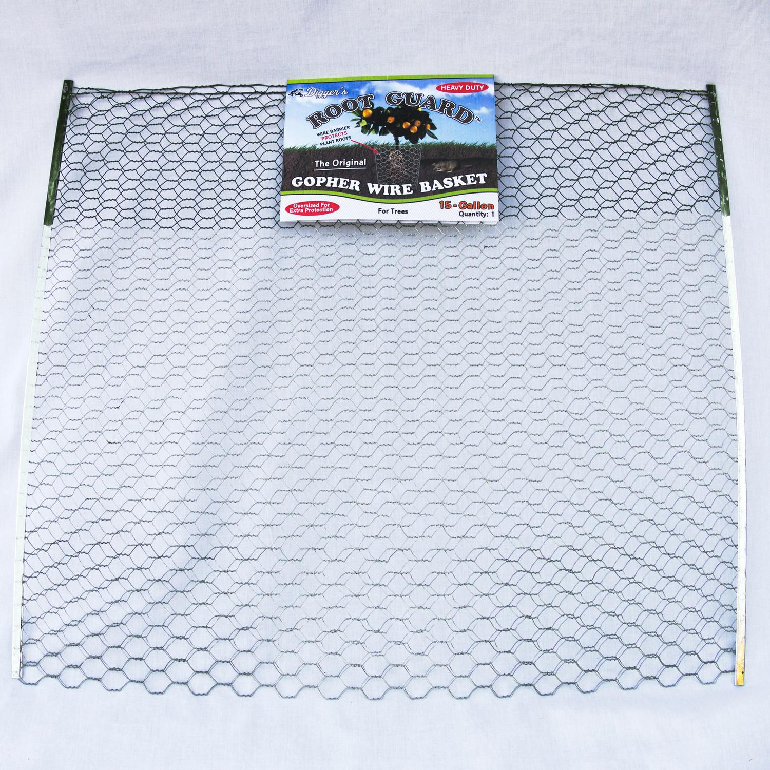  Digger's Root Guard 27.75 In. H X 25 In. W X 0.2 In. D Silver Coated Wire Gopher Wire Basket