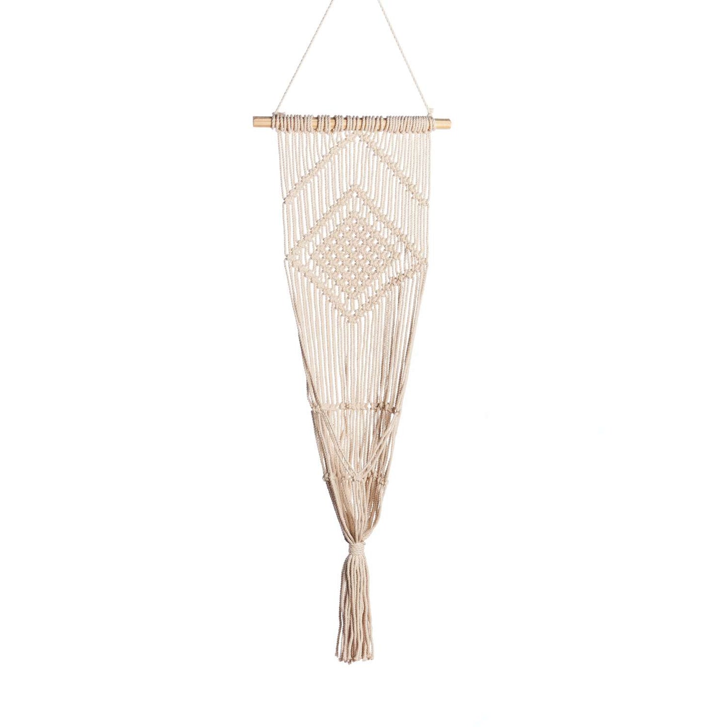  Primitive Planters White Cotton 39 In. H Diamond 1 Pk