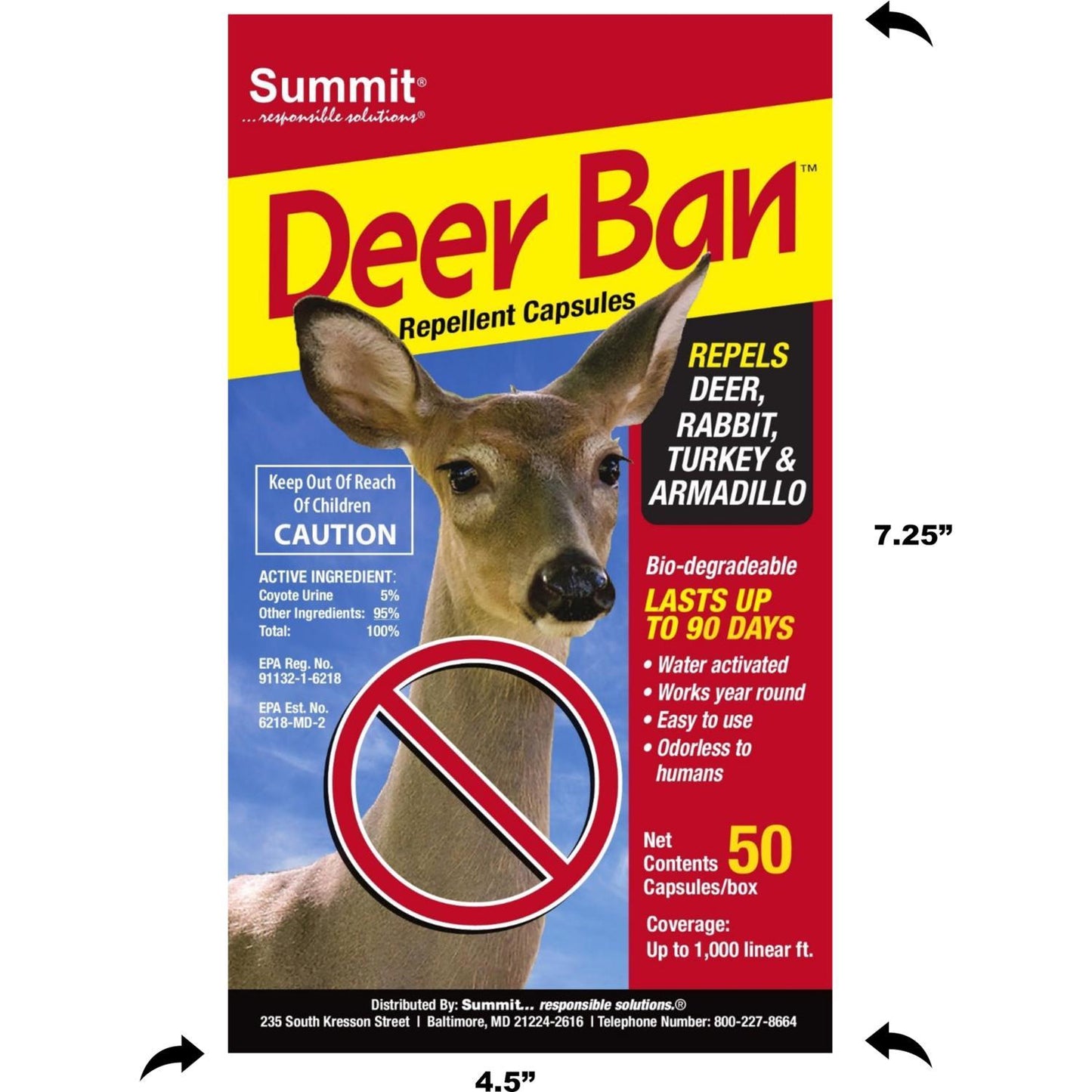  Summit Deer Ban Animal Repellent Capsule For Deer 50 Ct
