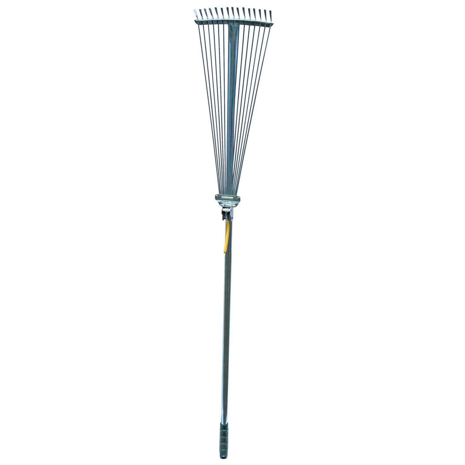  Zenport 63 In. 15 Tine Steel Adjustable Rake Steel Handle