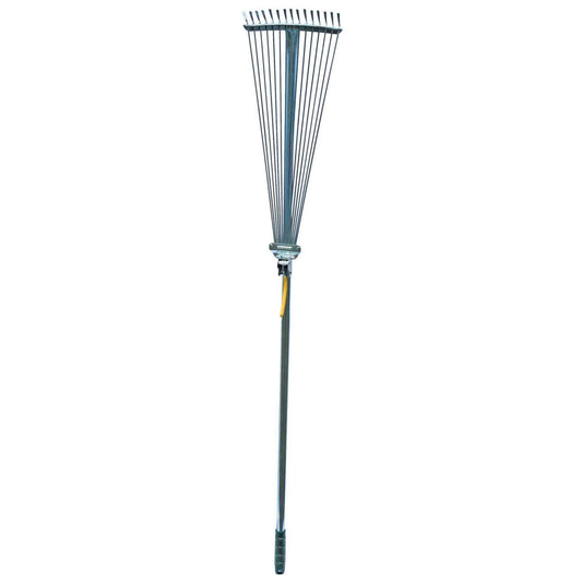  Zenport 63 In. 15 Tine Steel Adjustable Rake Steel Handle