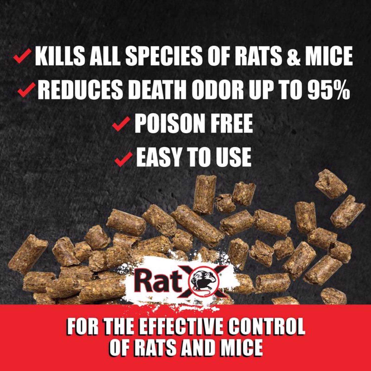  RatX Non-Toxic Bait Pellets For Mice And Rats 3 Lb 1 Pk