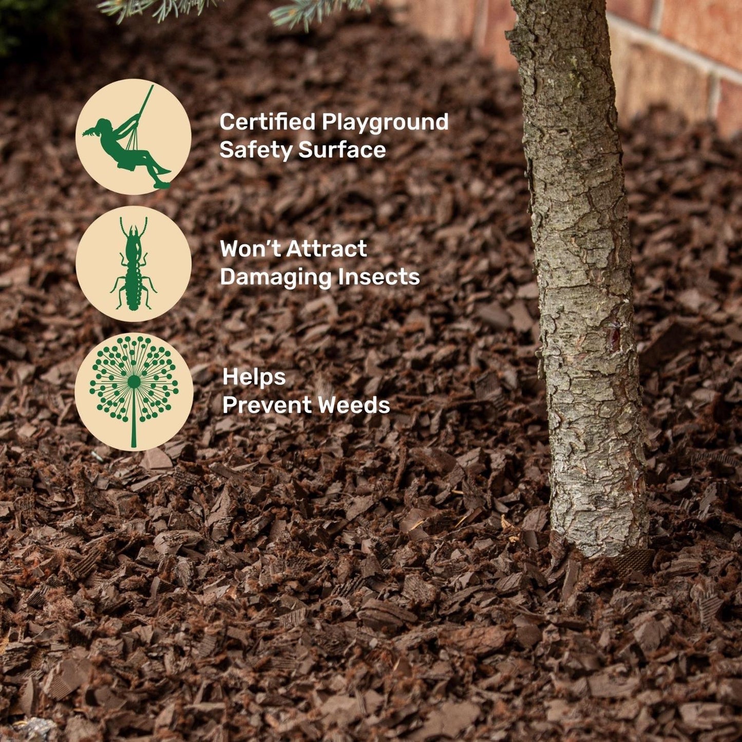  Ground Smart Brown Rubber Nuggets 0.8 Cu Ft