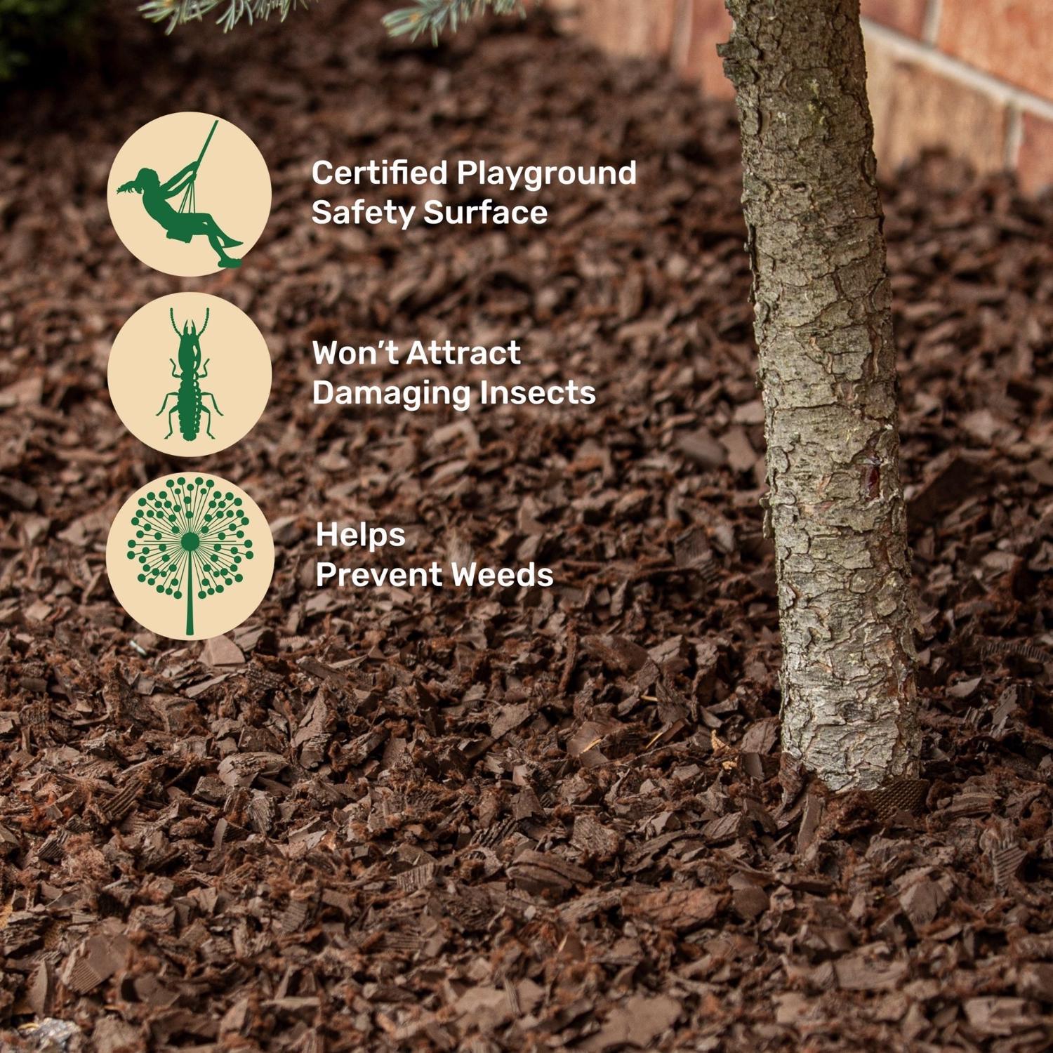  Ground Smart Brown Rubber Nuggets 0.8 Cu Ft