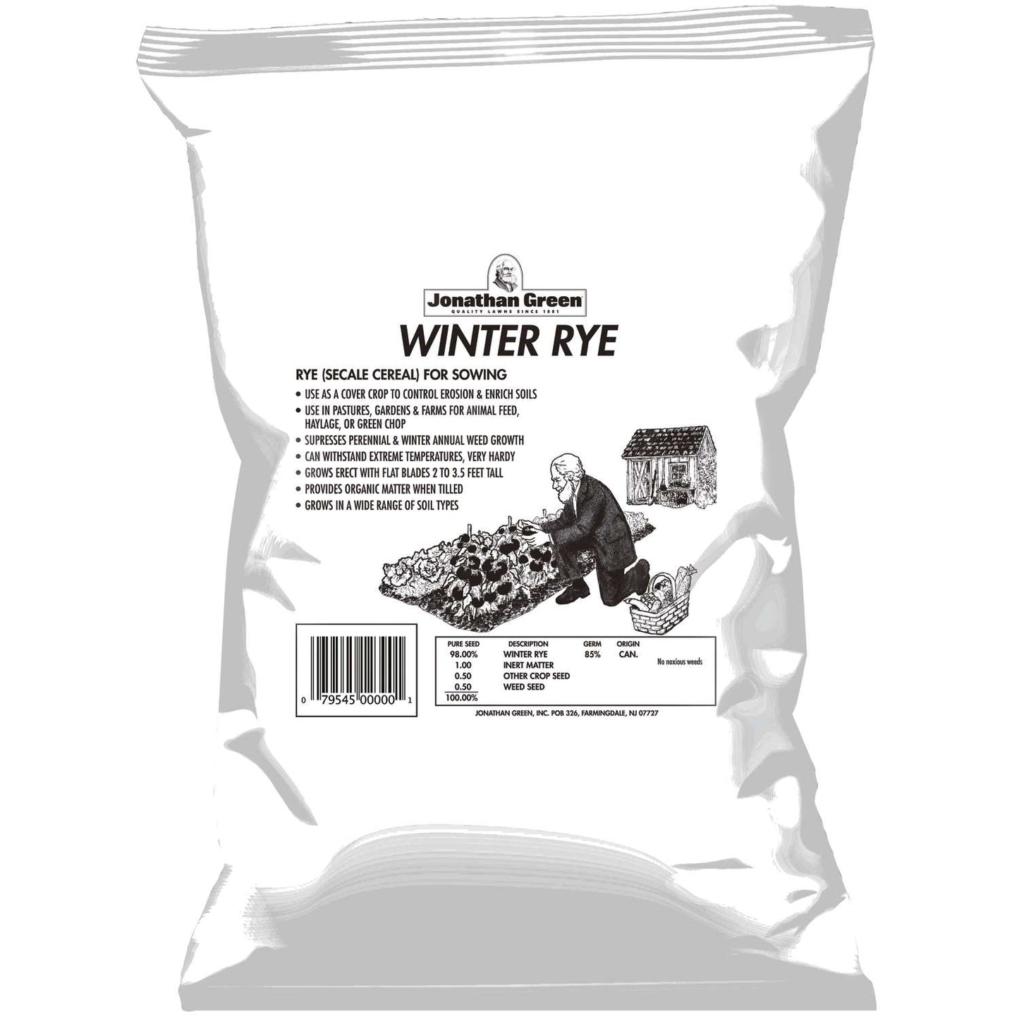  Jonathan Green Winter Rye Annual Ryegrass Full Sun Grass Seed 56 Lb