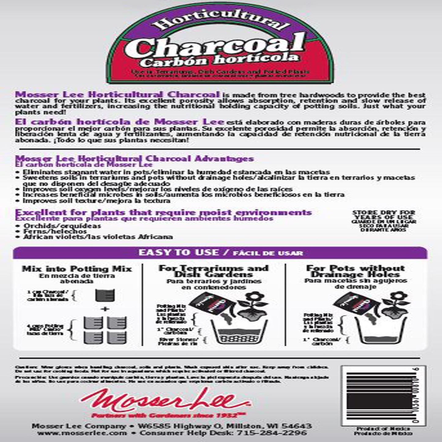  Mosser Lee Organic Blue Horticultural Charcoal 0.07 Cu Ft 2.48 L