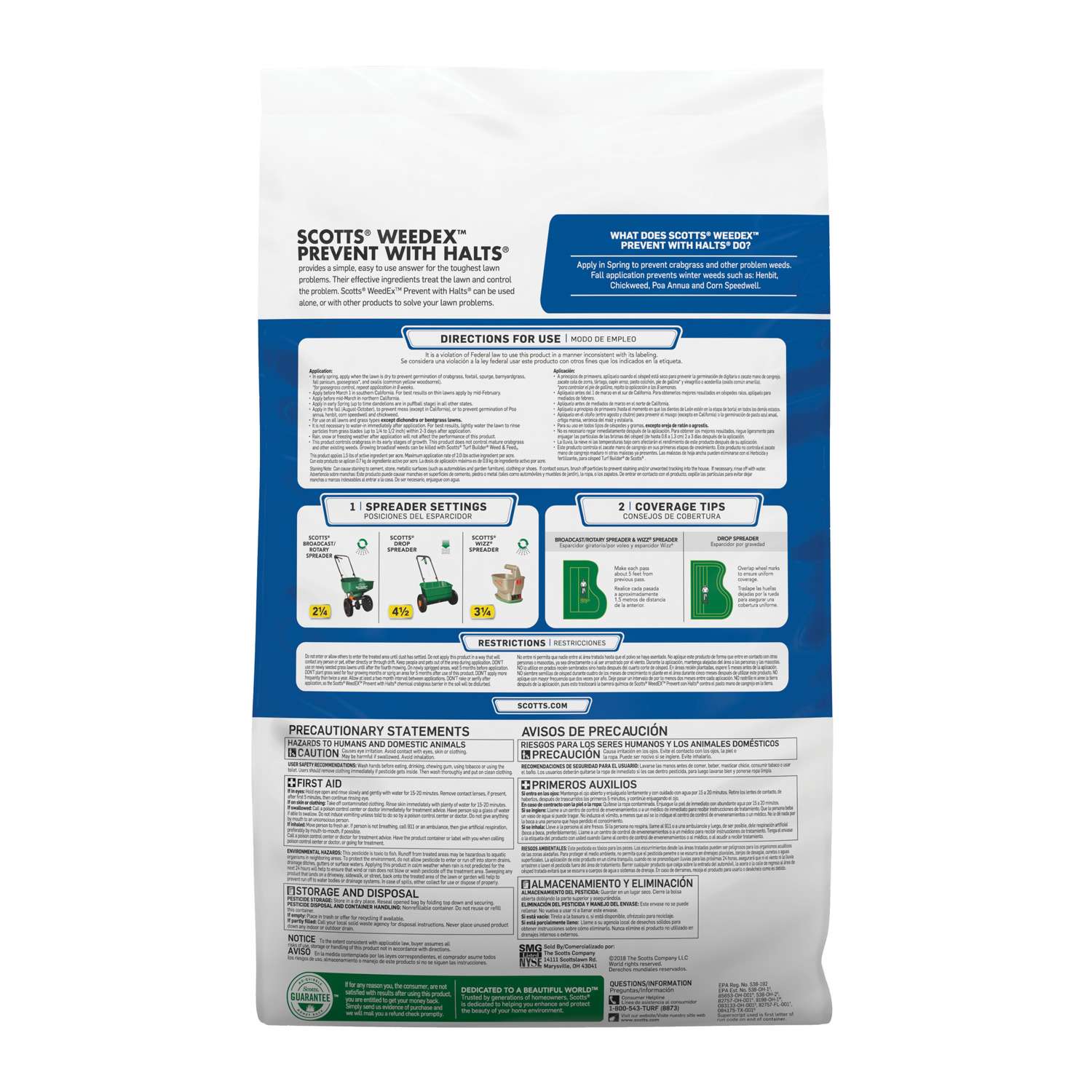  Scotts WeedEx Prevent With Halts Weed Preventer Granules 10 Lb
