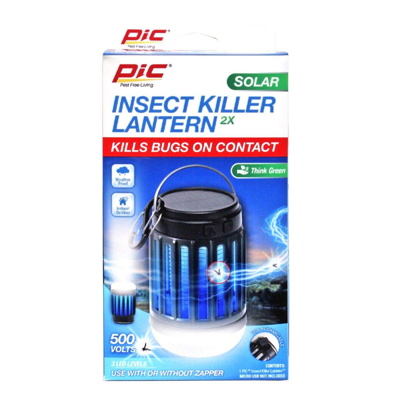  PIC Solar Indoor And Outdoor Mosquito Zapper And Lantern