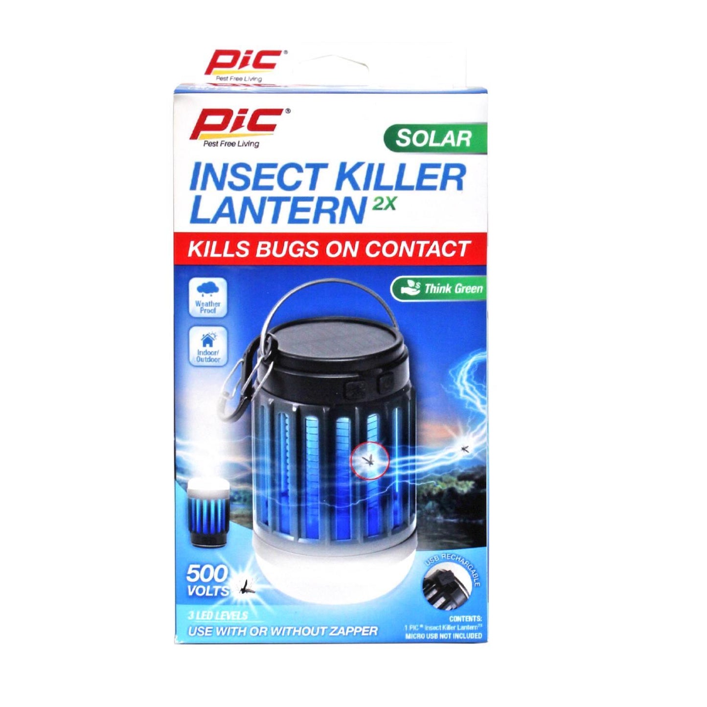  PIC Solar Indoor And Outdoor Mosquito Zapper And Lantern