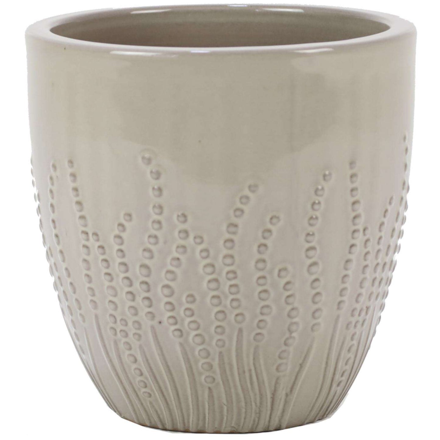  Deroma Krishna 11 In. H X 11.4 In. W X 11.4 In. D Ceramic Planter Cream