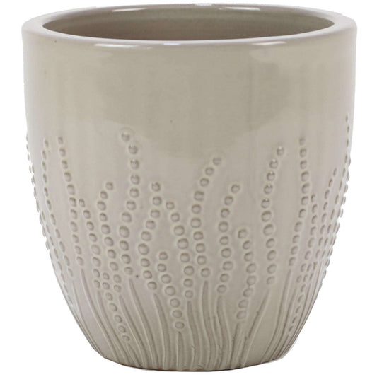  Deroma Krishna 11 In. H X 11.4 In. W X 11.4 In. D Ceramic Planter Cream
