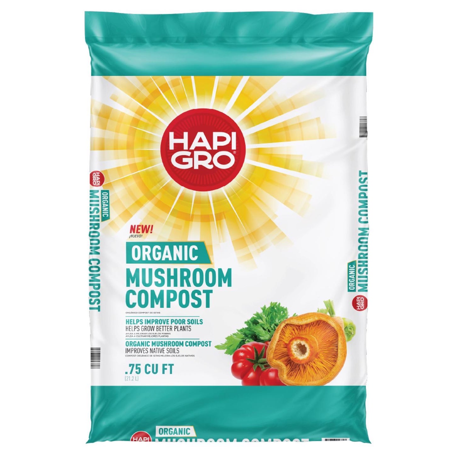  Hapi-Gro Organic Mushroom Garden/Lawn/Shrub Compost 0.75 Cu Ft