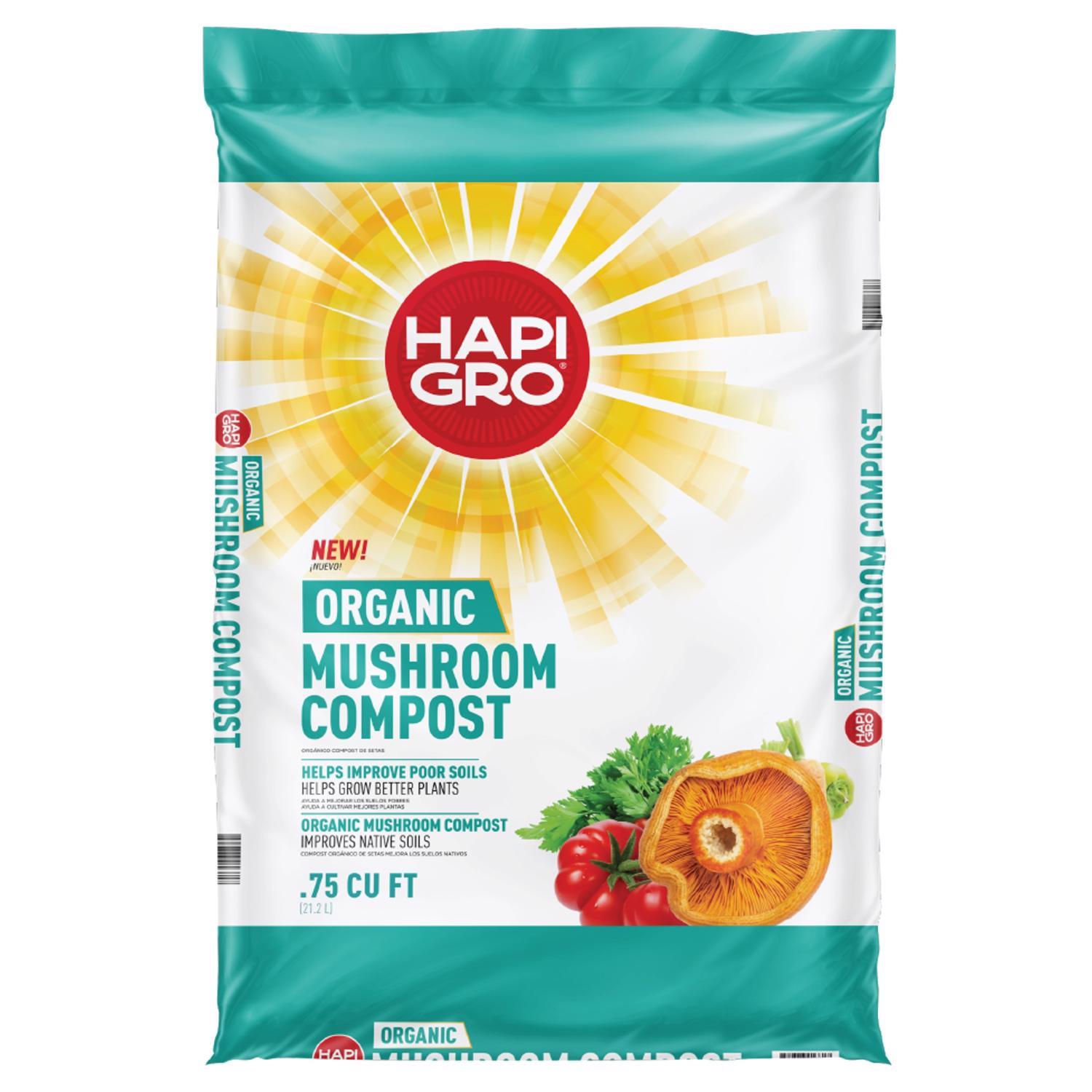 Hapi-Gro Organic Mushroom Garden/Lawn/Shrub Compost 0.75 Cu Ft